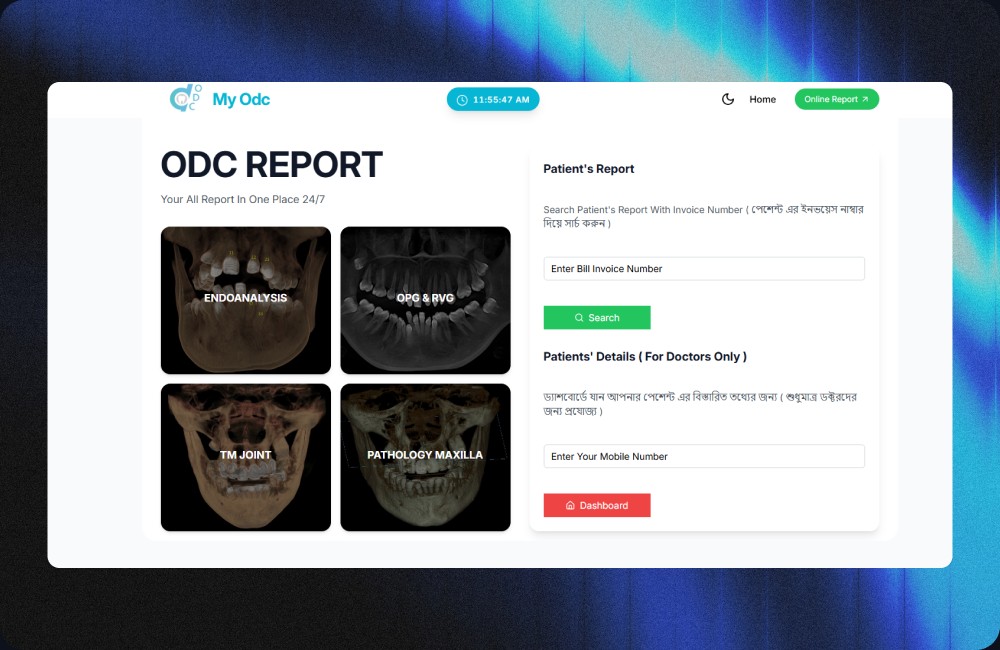 ODC report web platform